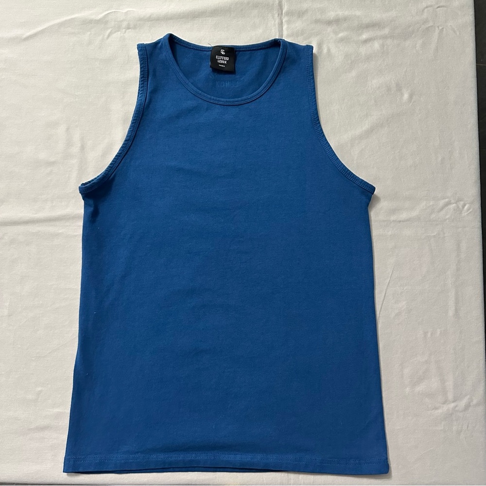 Clifford Lenox Men’s Small Blue Tank Top Cotton Spandex Essential Streetwear